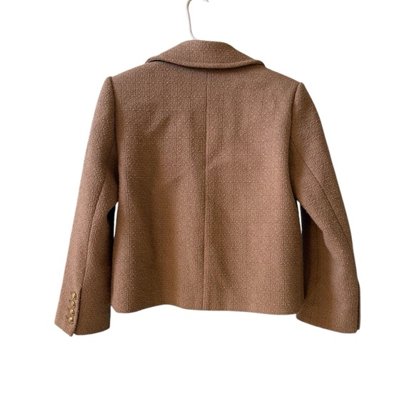 NILI LOTAN Paloma Cotton-Blend Tweed Jacket Camel Sz S - Picture 4 of 10